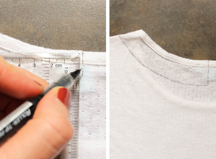 DIY customise un tee shirt blanc