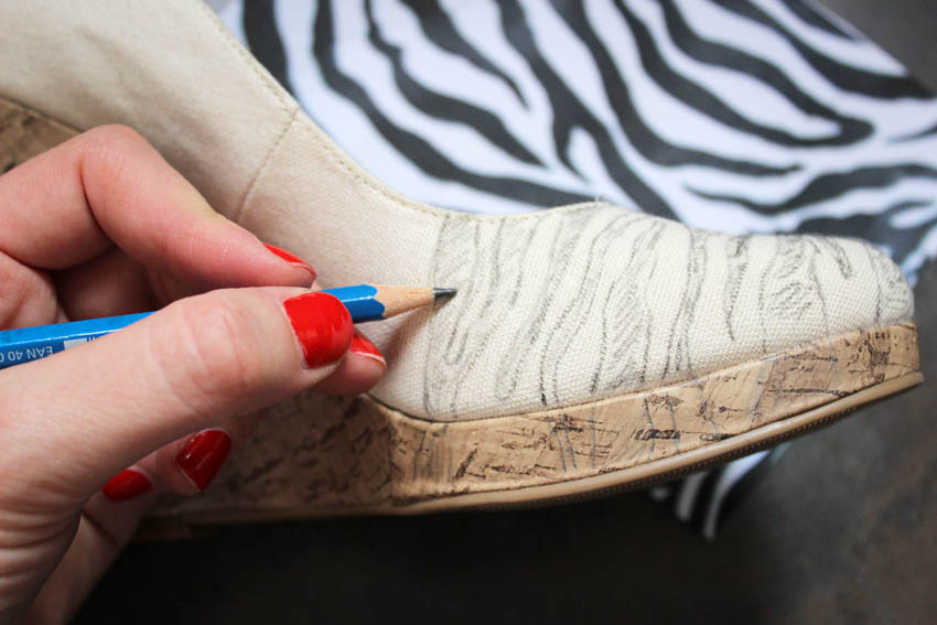 DIY chaussures zebre louboutin et nabila