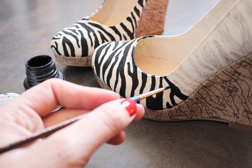 DIY chaussures zebre louboutin et nabila