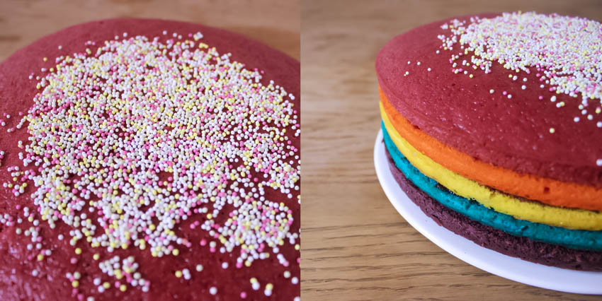 DIY gateau Rainbow