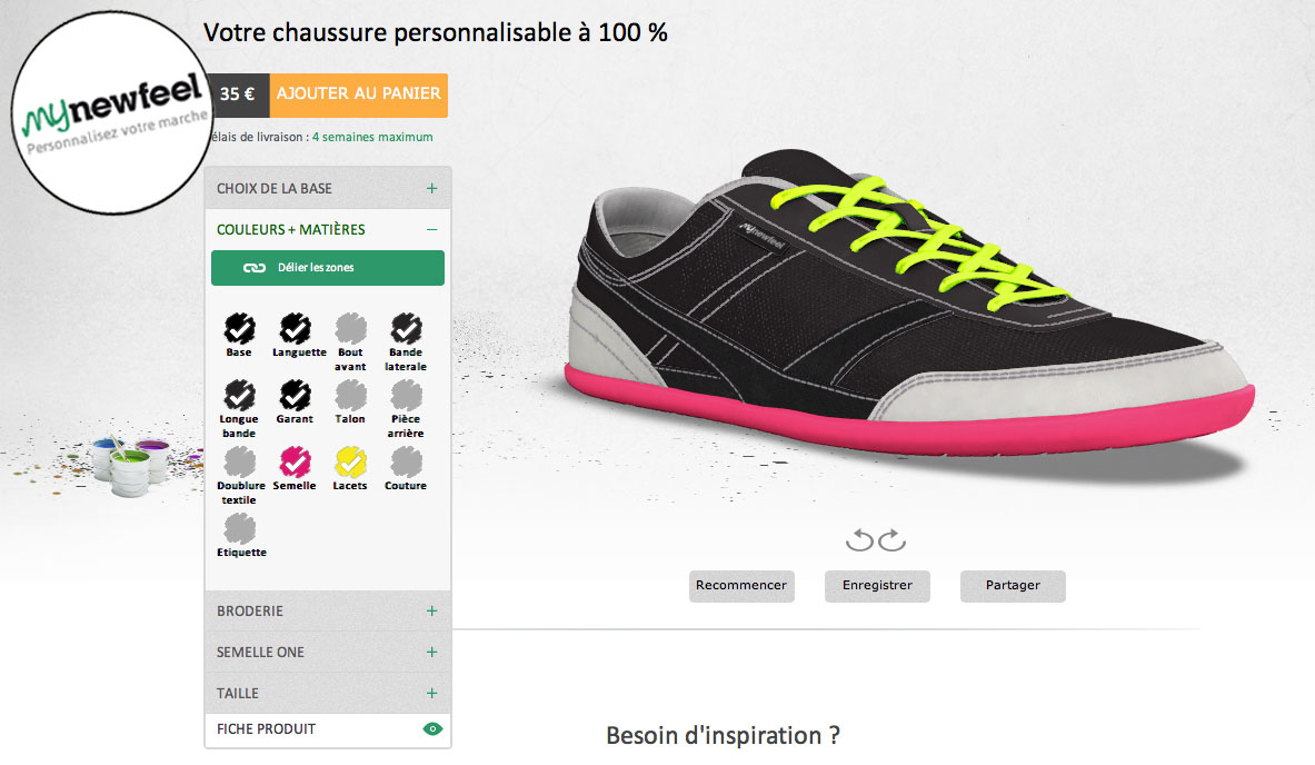 basket personnaliser My newfeel 