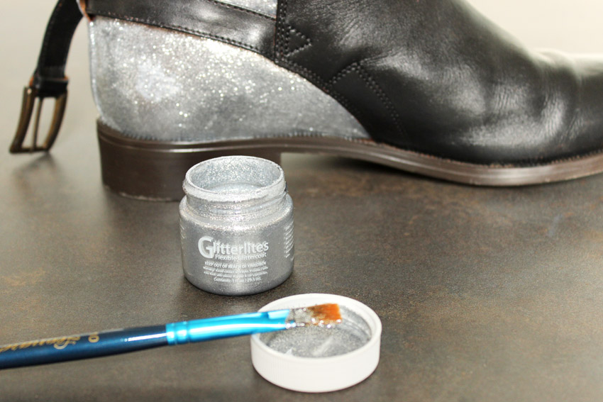 DIY leather shoes glitter artlex