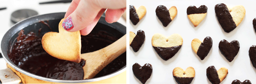 chocolat heart cookies