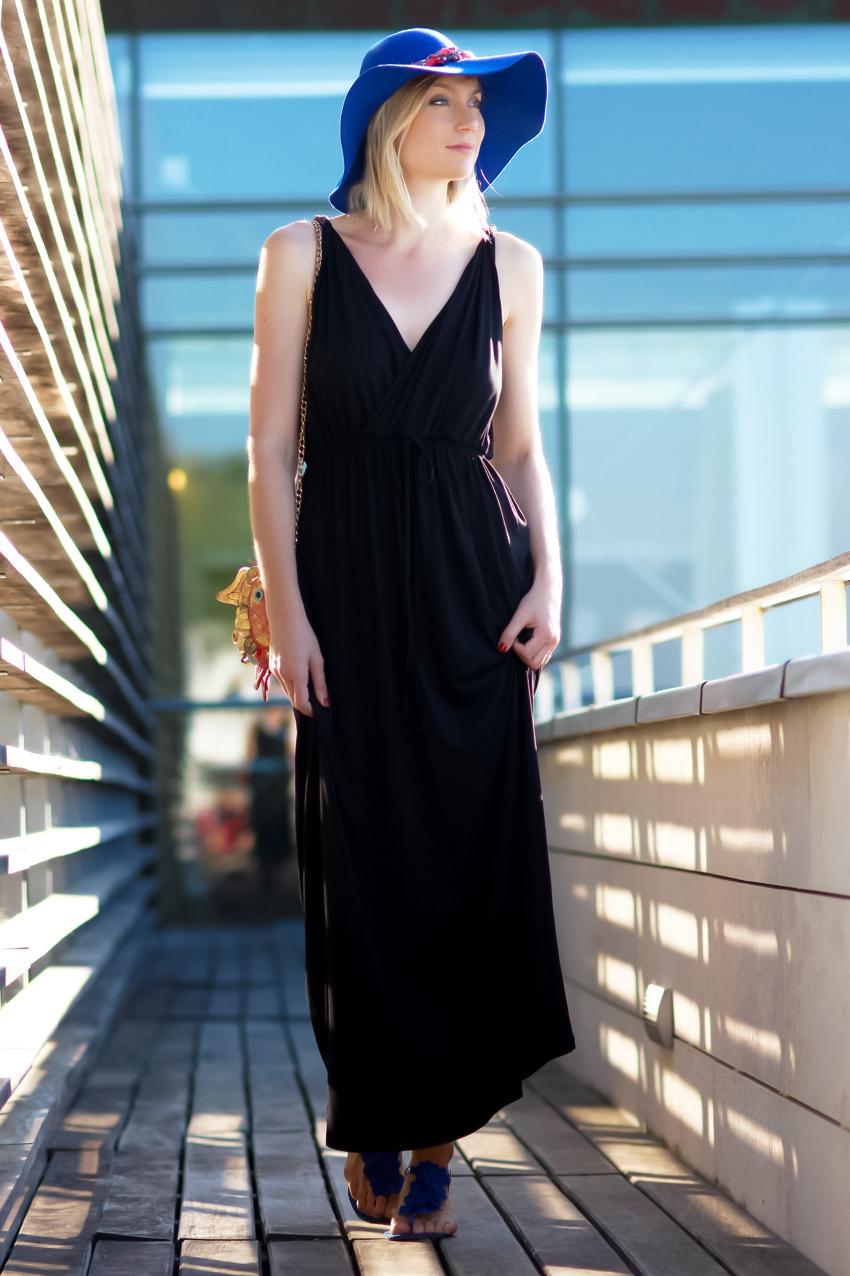 longue robe noire maxi dress
