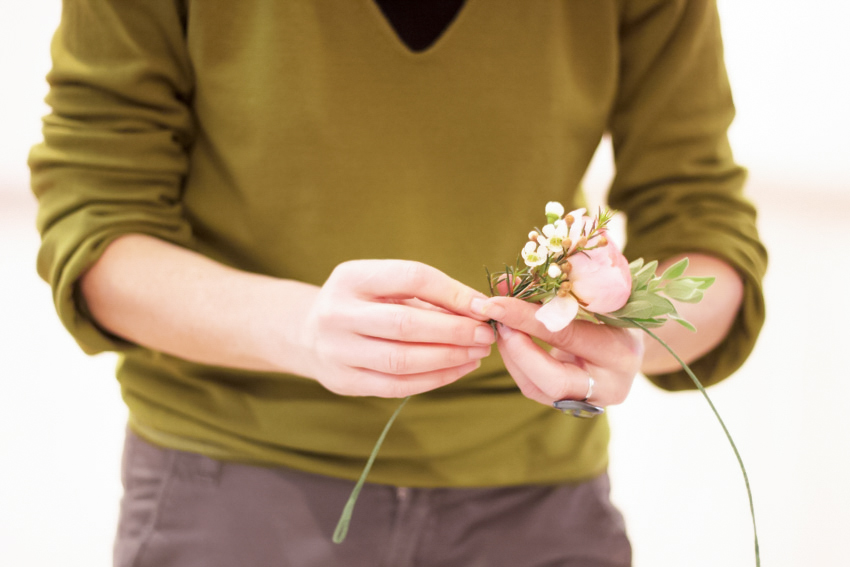 comment faire une couronne de fleurs