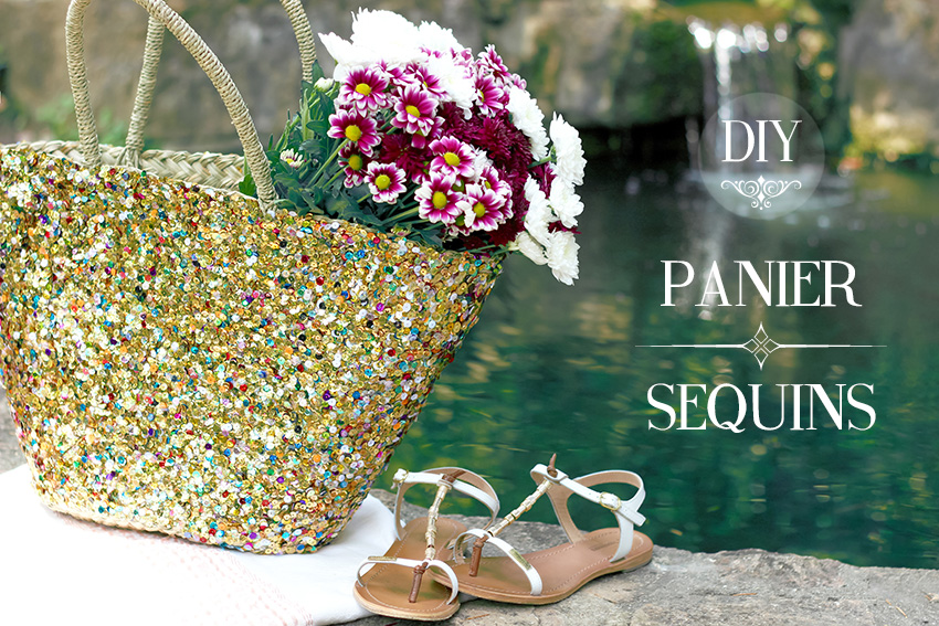 DIY panier sequins blog mode DIY Artlex