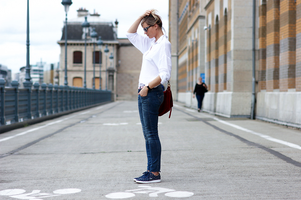 look chemise blanche baskets blog mode lyon Artlex