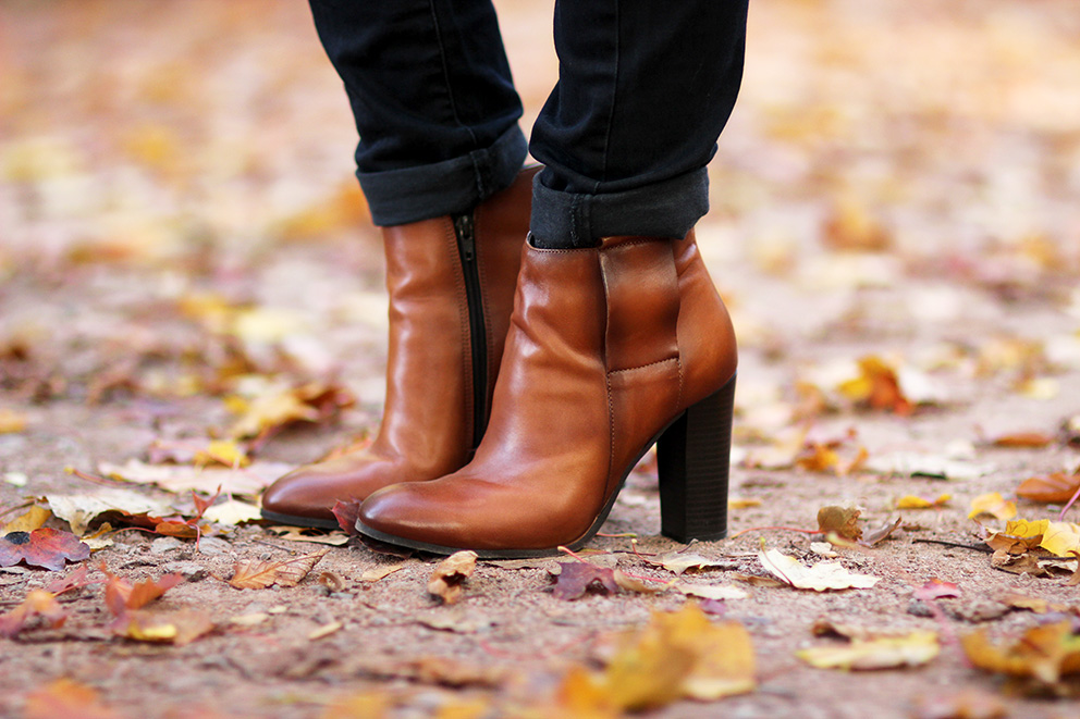 bottines couleur cognac