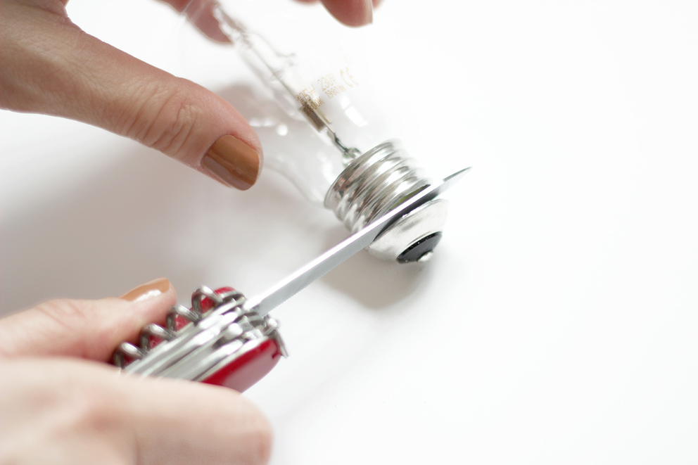 comment couper une ampoule blog DIY Artlex
