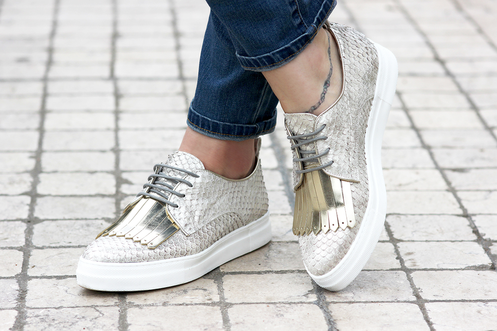 chaussures dorées blog mode lyon Artlex