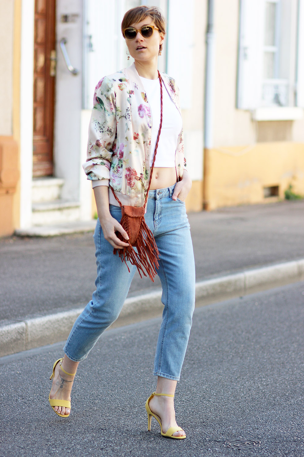 look blouson fleurs blog Mode Artlex