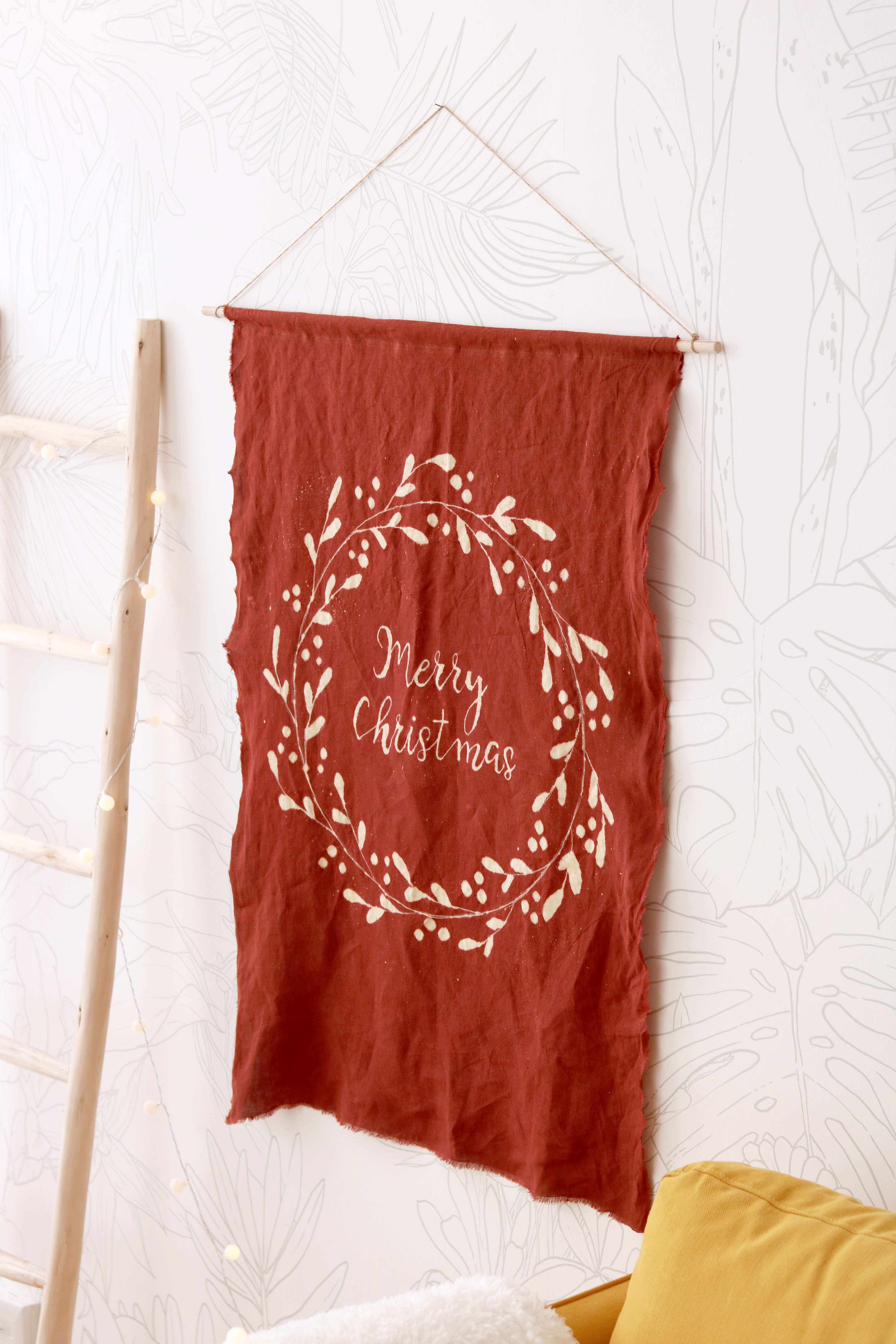 DIY-toile-imprimee-couronne-de-noel